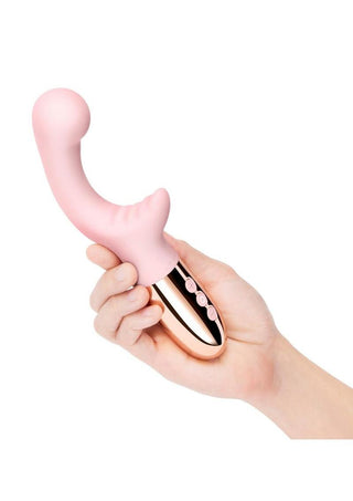 Le Wand XO Rechargeable Silicone Dual Stimulating Vibrator - Cherry
