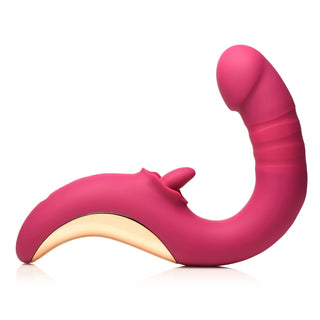 Tease and Please Thrusting and Licking Vibrator