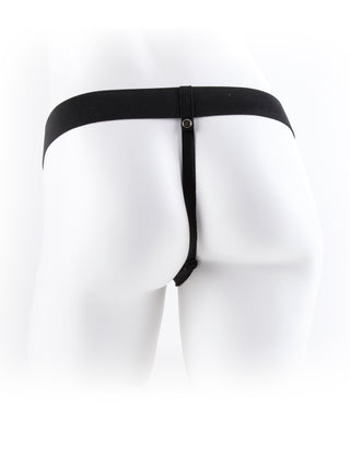9-Inch Hollow Strap-on With Balls - Brown